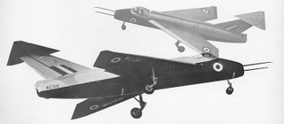 Short SB.5, developed to test different wing sweep angles for the Lightning